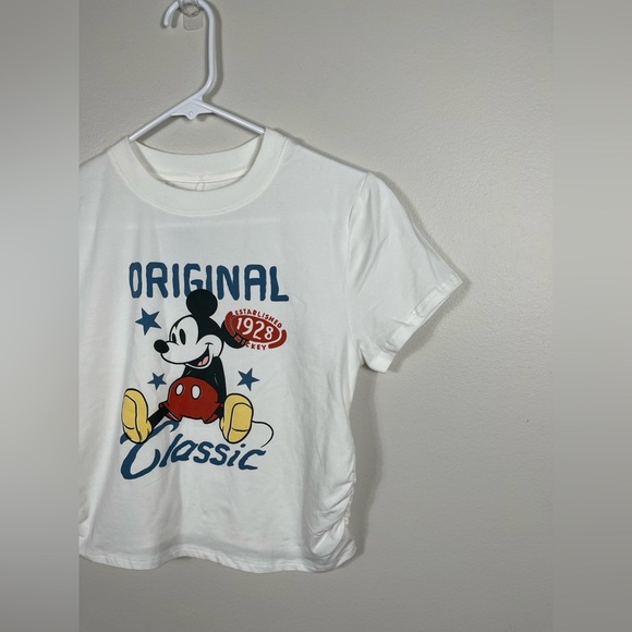Disney Mickey Mouse White T-Shirt Tee Classic Mickey Mouse Cotton Size M NWT - Picture 3 of 6